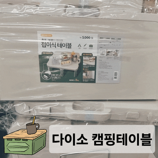  다이소 캠핑 접이식 테이블 재질 종류 나무 스텐 PP