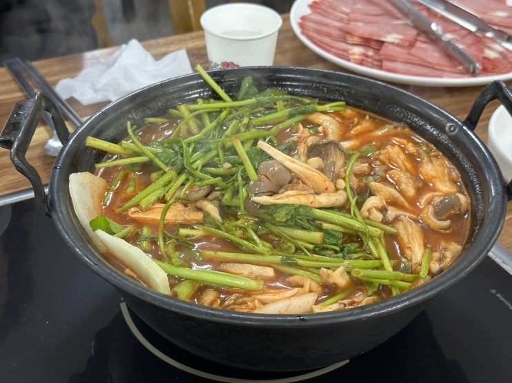  천안 청수동 내돈내산 버섯 미나리 칼국수맛집 등촌샤브칼국수