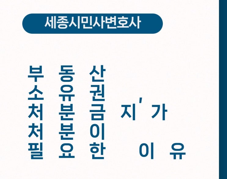  [세종민사변호사] 부동산 소유권 분쟁, 처분금지가처분부터 신청해야