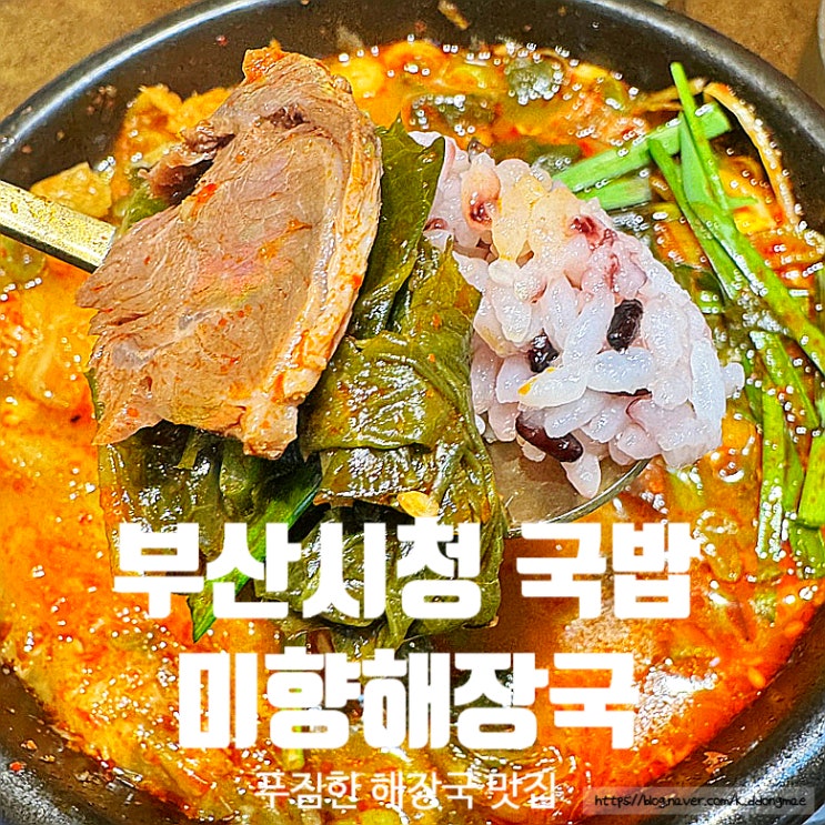  부산시청 국밥 '미향해장국 시청직영점' 푸짐한 해장국 맛집