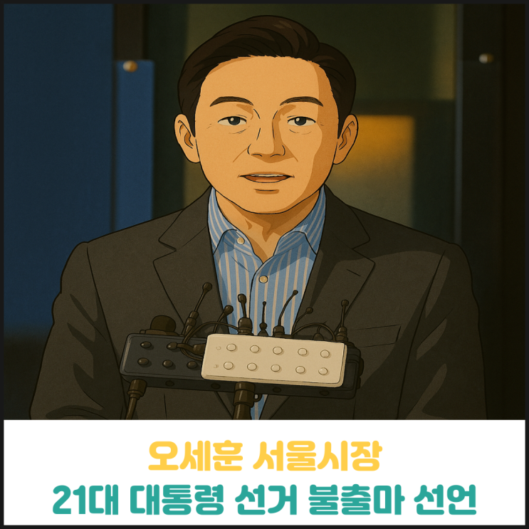 오세훈 서울시장, 대선 불출마 선언 오세훈 서울시장, 대선 불출마 선언