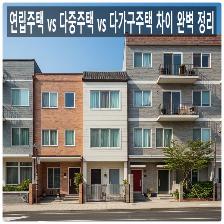  연립주택 vs 다중주택 vs 다가구주택 차이 완벽 정리｜건축법 기준으로 쉽게 설명!