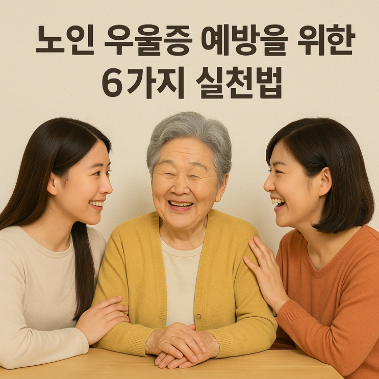  청주주간보호센터, 가경동 주간보호 센터 : 노인 우울증 예방을 위한 6가지 실천법