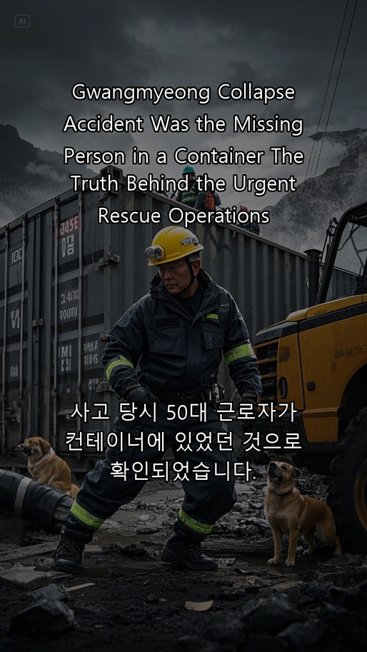 "<b>광명 붕괴 사고</b>, <b>실종자</b>는 컨테이너에?! 긴급 구조 작업의 진실!"