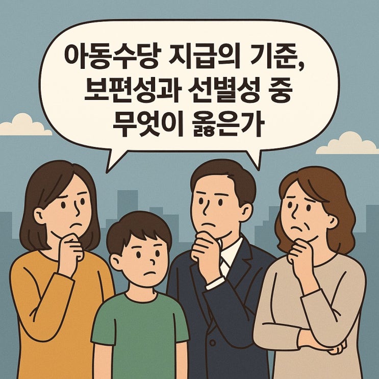  아동수당 지급의 기준, 보편성과 선별성 중 무엇이 옳은가?