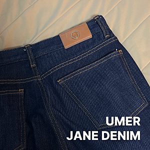 유메르 50 제인 데님 다크인디고 사이즈 3 후기 착샷 umer jane denim