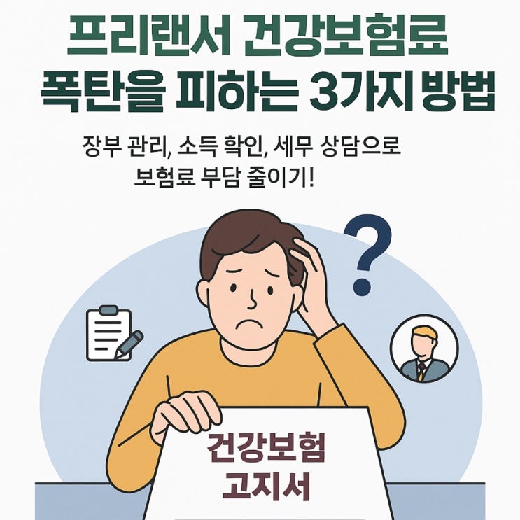  [프리랜서 건강보험료] 보험료 폭탄 피하는 3가지 방법 (N잡·사업자 필수 체크!)