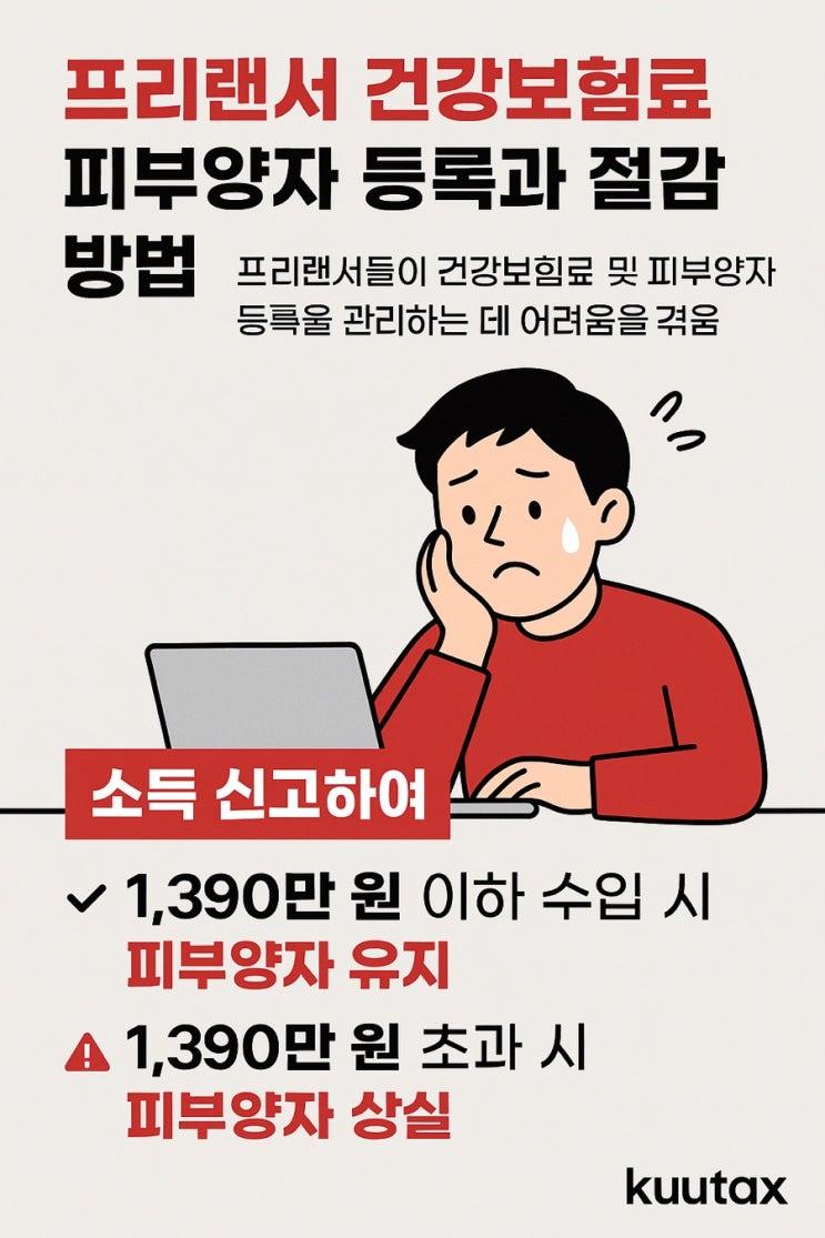  [프리랜서 건강보험료] 프리랜서 종합소득세 신고로 피부양자 등록 & 자격 유지하는 법!