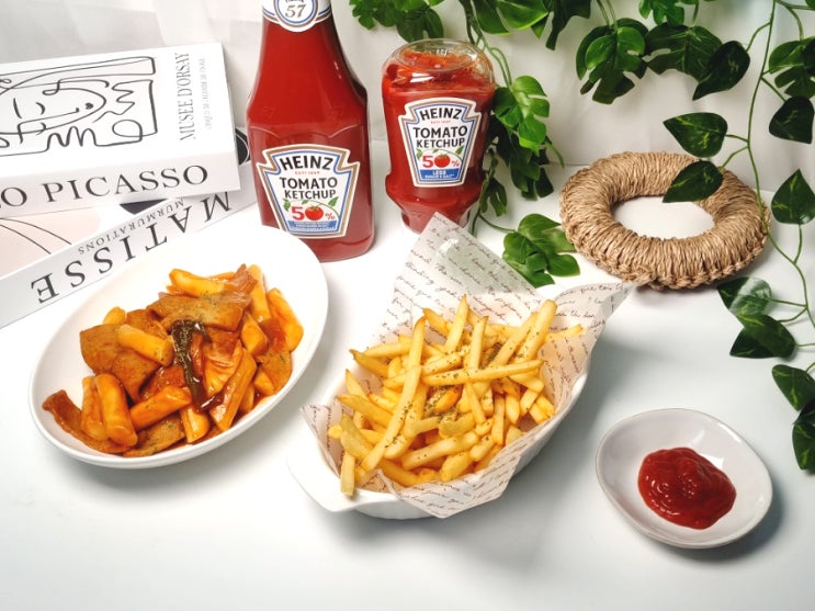  케찹떡볶이, 감자튀김 만들기 하인즈 50% 슈가앤솔트 저당 토마토케찹
