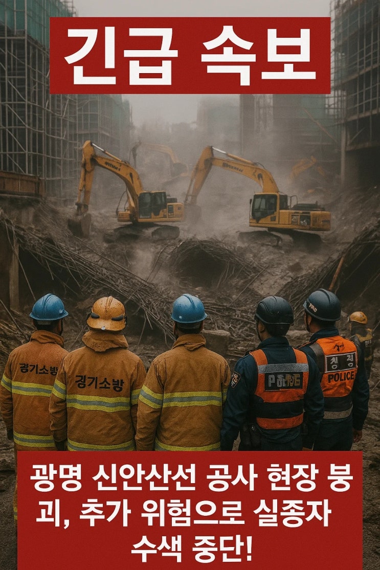 “<b>광명 신안산선</b> 공사현장 붕괴…<b>실종자 수색</b> 일시 중단, 왜?”