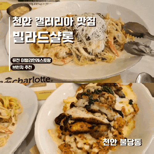  천안 갤러리아 맛집 빌라드샬롯 시그니처 세트 솔직 후기