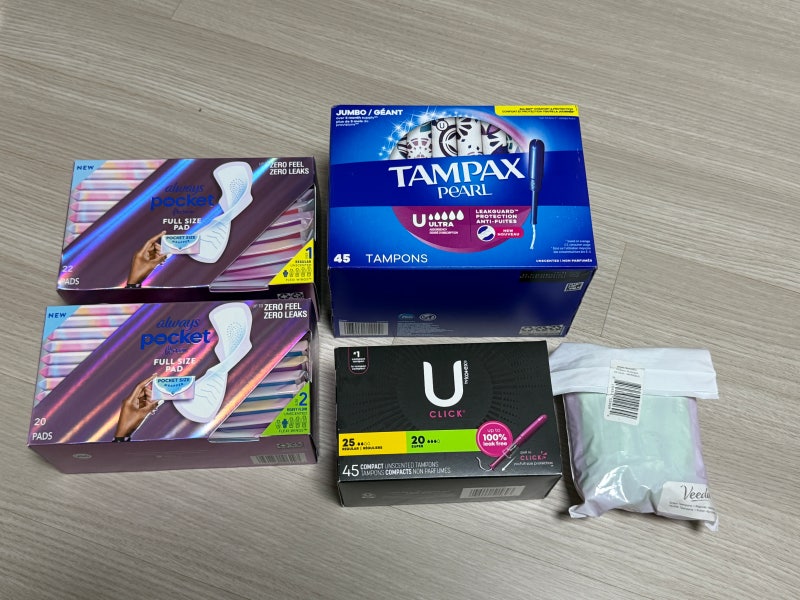 아마존 탐폰 생리대 직구 후기(탐팩스 펄, 얼웨이즈 포켓 플렉스폼, 유 바이 코텍스, 비다 탐....