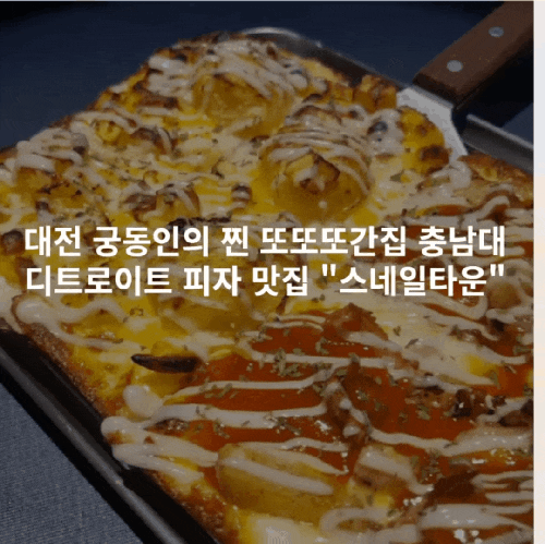  대전 궁동인의 찐 또또또간집 충남대 디트로이트 피자 맛집 "스네일타운"