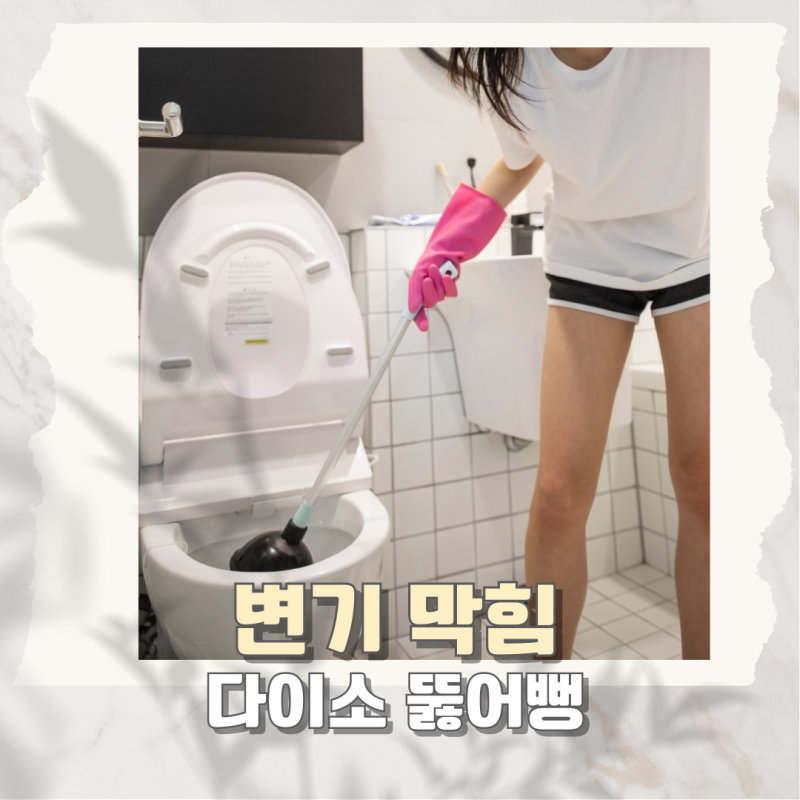 다이소 뚫어뻥 뚫는법 막힌 변기 뚫기