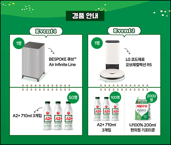 서울우유 이벤트(서울우유등 2,152명)즉당 및 추첨~05.06 서울우유 이벤트(서울우유등 2,152명)즉당 및 추첨~05.06