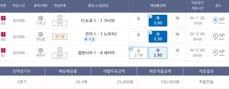  강추픽프로토승부식45회차 경기분석 경기추천 추천경기 무료조합