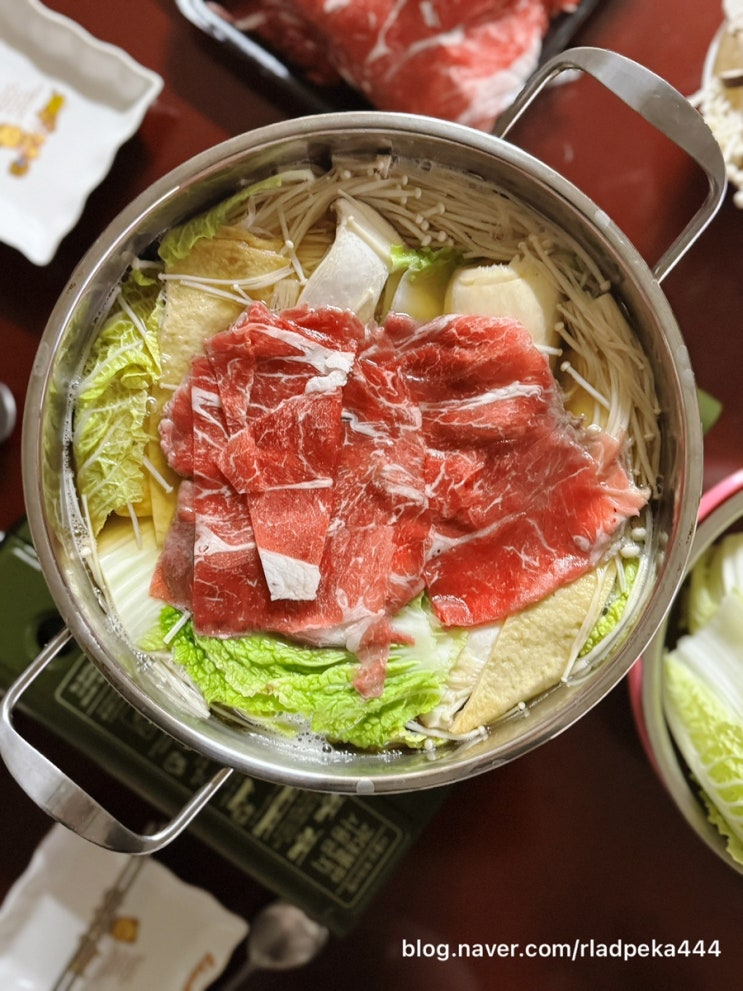  [결혼기념일 일상] 4월의 집밥기록,샤브샤브로 더 따뜻했던 하루