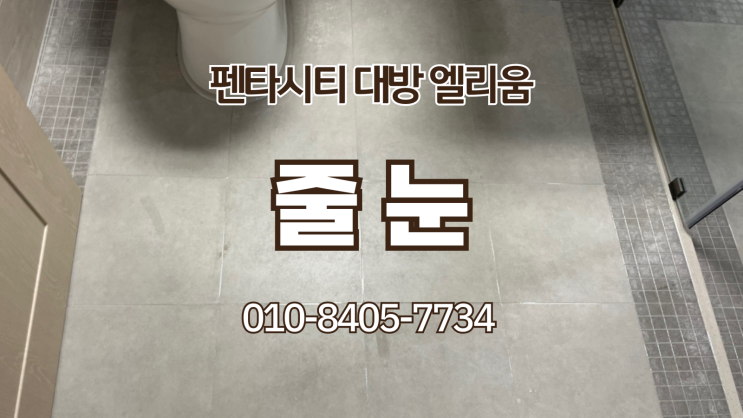  펜타시티 대방엘리움 포항줄눈 시공 (116타입/42평형)