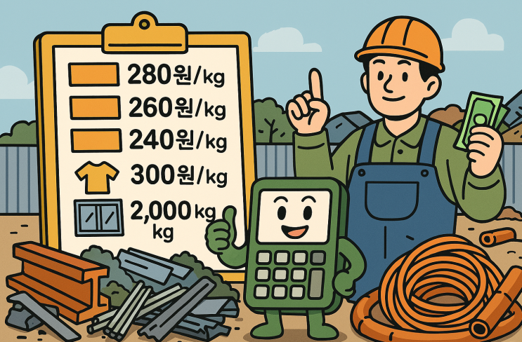  양평고물상, 이번주 (2025년04월14일) 고물시세·고철시세·중량/일반시세 알려드려요 <명성철재·고물>