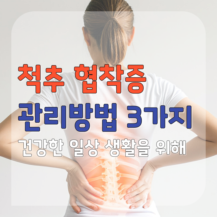  춘천 척추 협착증 재활운동 건강한 일상생활을 위한 관리방법 3가지
