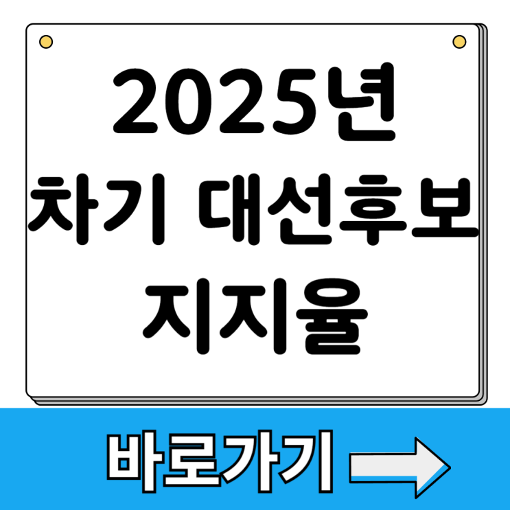 2025년 차기 대선후보 지지율 6월3일 사전투표