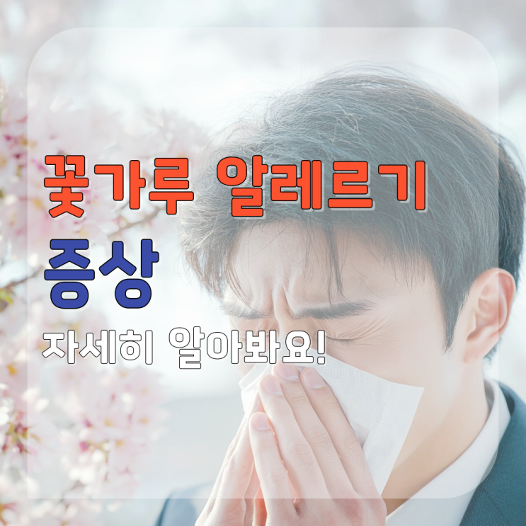  꽃가루 알레르기 기침 그리고 증상