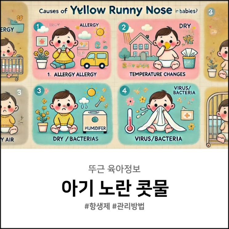  아기 노란 콧물 항생제가 필요한 순간은?