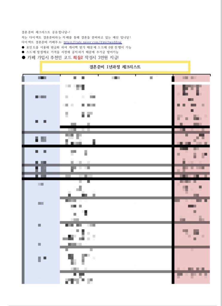  결혼준비 체크리스트 파일공유, 순서, 예산 비교분석