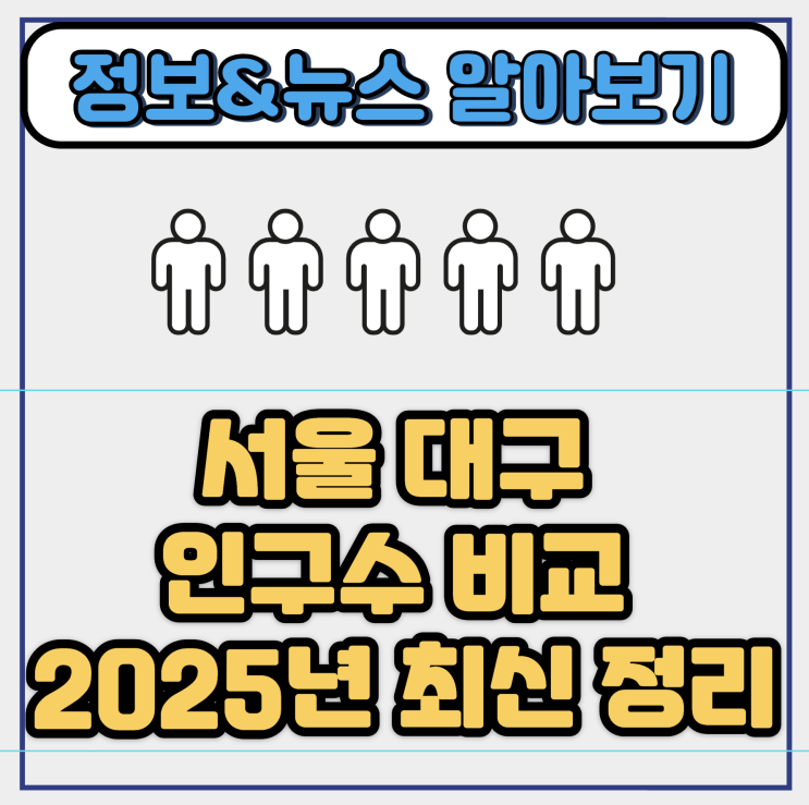  서울 대구 인구수 비교 2025년 최신 정리