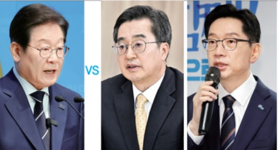<b>민주당 대선 경선</b> 3파전 구도로 압축 <b>이재명 김경수 김동연</b>의... 