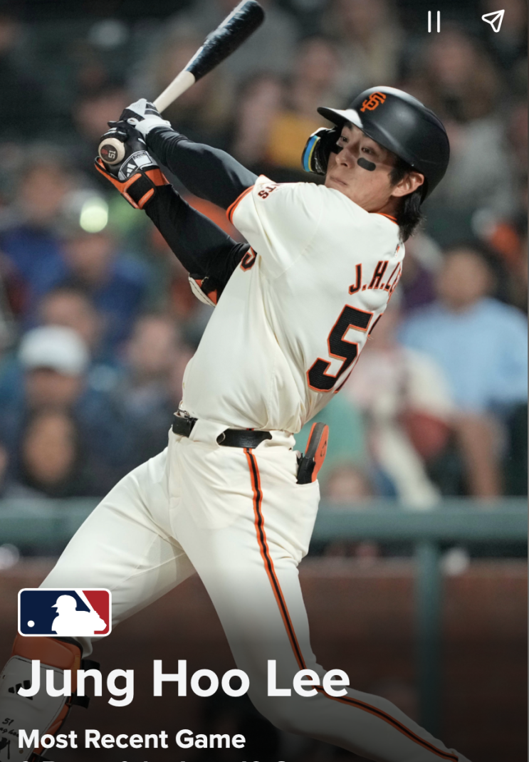 <b>MLB</b>에 소개된 이정후(Jung Hoo Lee)