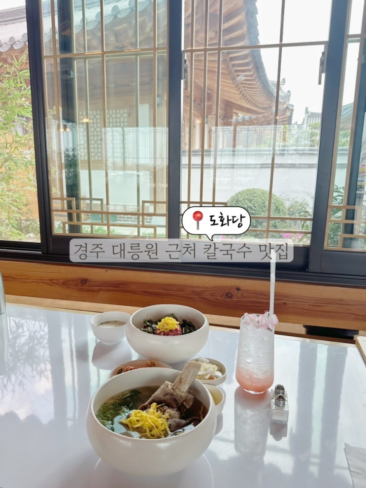  경주 칼국수 맛집 단체식사 주차가능한 대릉원 식당 도화당