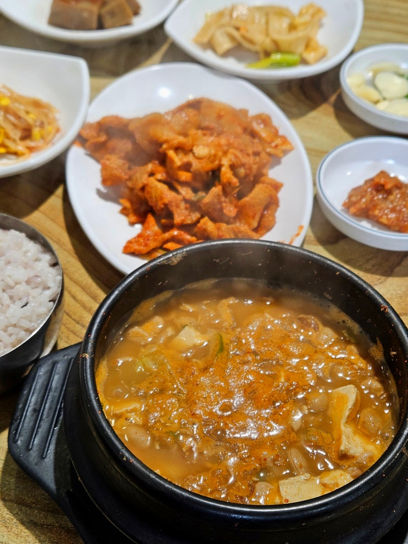 안산 고잔역 뜨는청국장시대 안산고대병원 근처 맛집