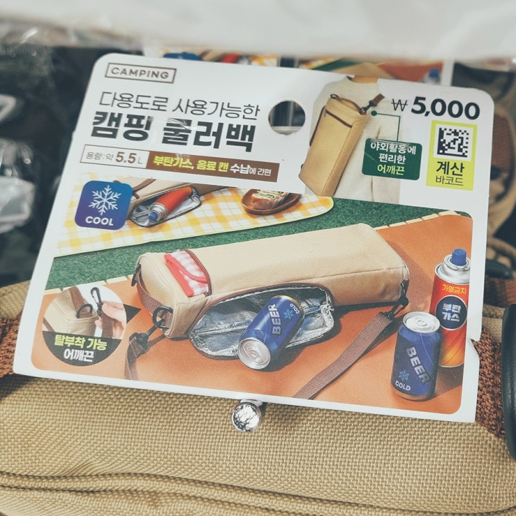  다이소 아이스백 보냉가방 쿨러백 캠핑용