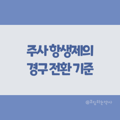  주사 항생제 경구 전환 기준 개발에 관한 참고문헌