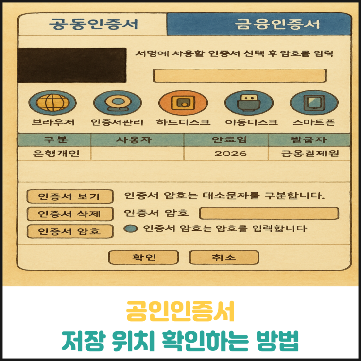 공인인증서(공동인증서) 저장위치 확인하는 방법 공인인증서(공동인증서) 저장위치 확인하는 방법