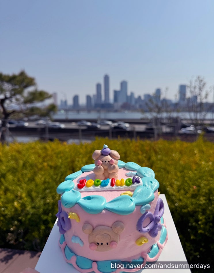  상수역디저트 카페 해피베어데이 상수점 귀요미 얼그레이 케이크 픽업 후기