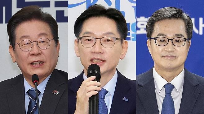 <b>민주당 대선 경선</b> 본격 개막, 이재명·김경수·김동연 <b>후보</b> 등록... 