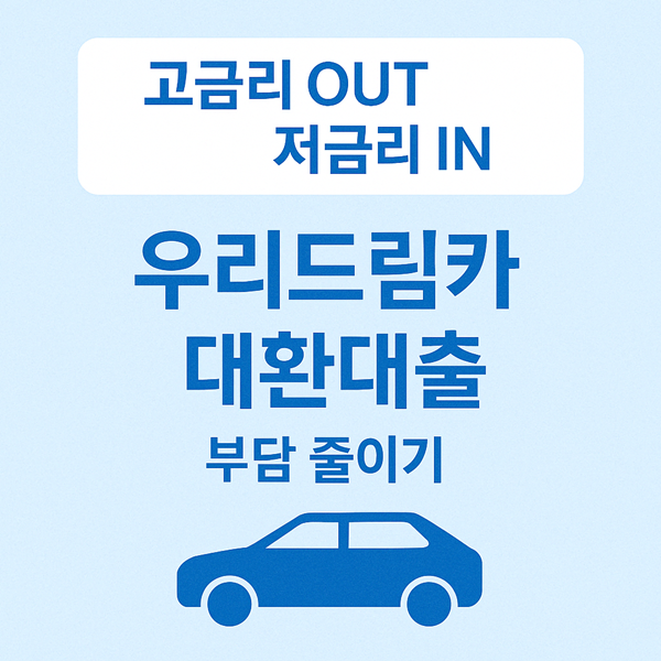  우리드림카대환대출 전환대출 고금리할부금 걱정 끝