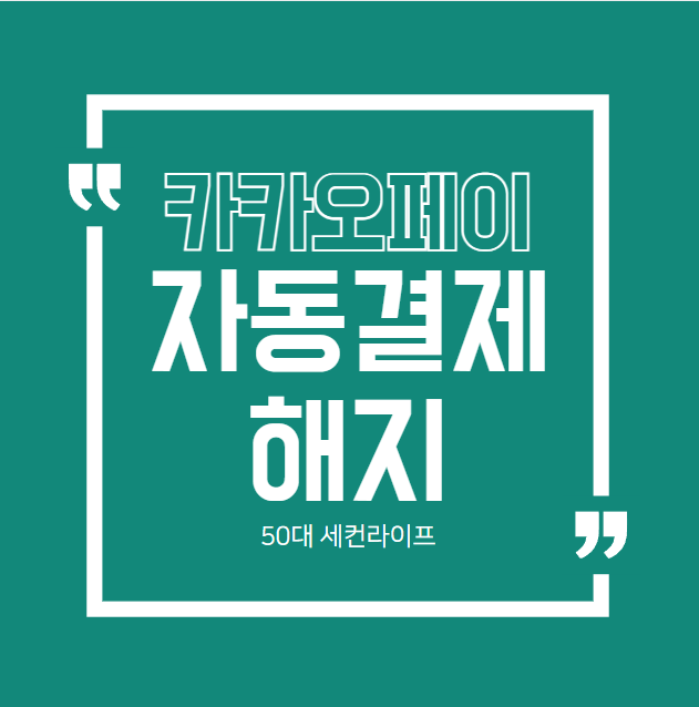 카카오페이 자동결제 해지(feat.테무 해지)