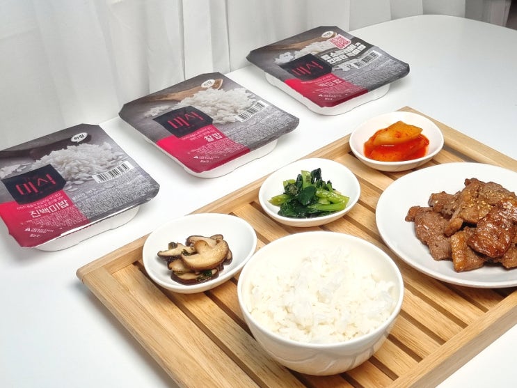  더미식 즉석밥 추천 100% 쌀과 물로만 만든 찰밥, 진밥, 백미밥