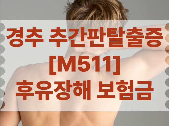 경추 추간판탈출증[M501] 후유장해진단비 지급받으세요
