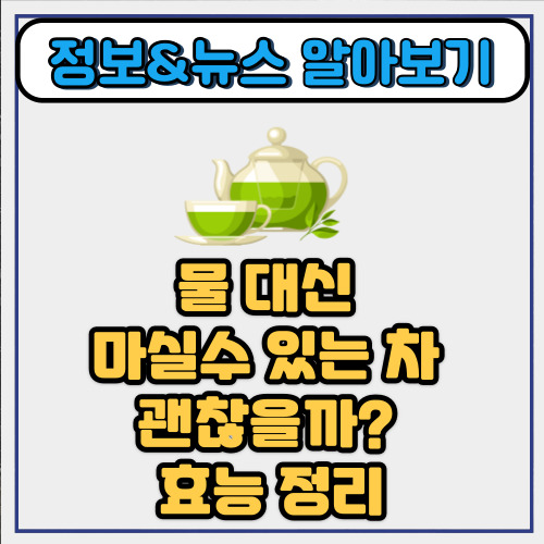  물 대신 차 괜찮을까? 우엉차 루이보스차 효능 정리
