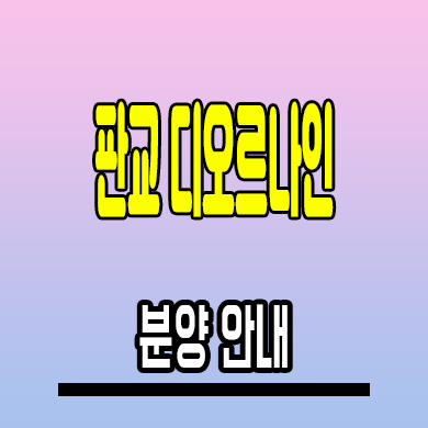  판교 디오르나인 오피스텔 대장동 주거용 3룸 할인분양가 모델하우스