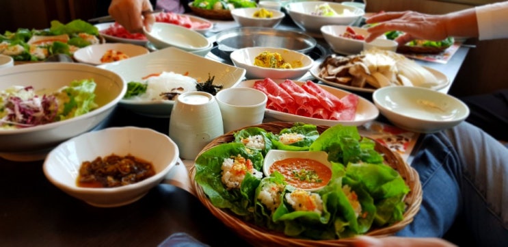  주말 가족 외식하기 좋은 곳 샤브샤브 남양주 진접 맛집 더늘봄. 광릉cc 인근에 있어요.
