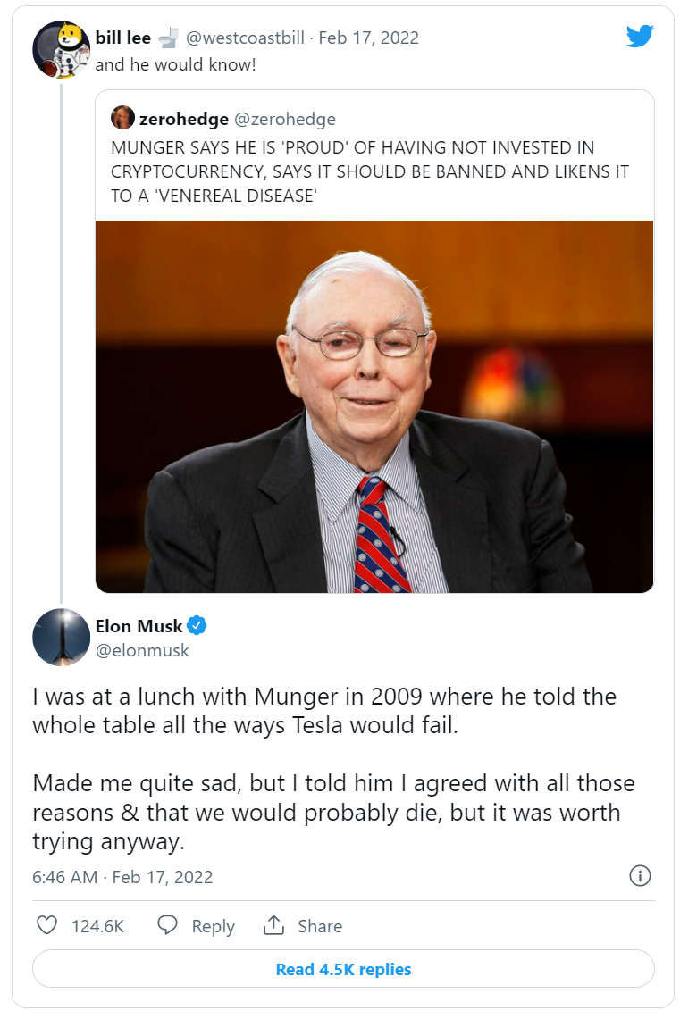 찰리멍거가 한결같이 경멸하는 두가지 ; 테슬라, 비트코인 : 네이버 블로그