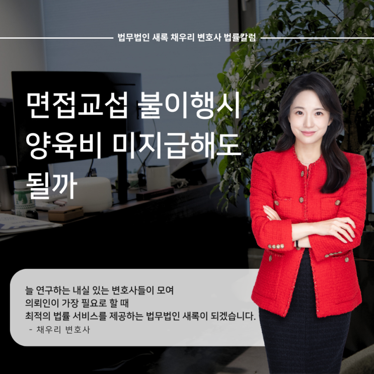  면접교섭 불이행시 양육비 미지급해도 될까