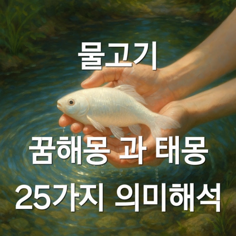 "물고기꿈 꿈해석25가지 총정리: 태몽일까, 재물운일까?"