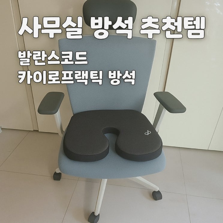  사무실 방석 추천템 발란스코드 카이로프랙틱 방석