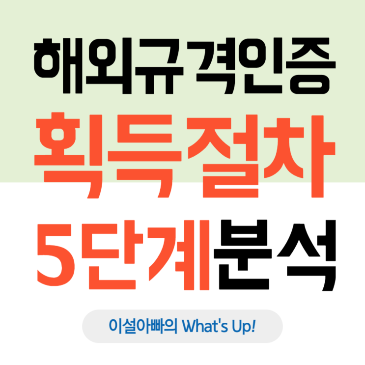  해외 수출 필수 관문, 해외규격인증 획득 절차(프로세스) 5단계